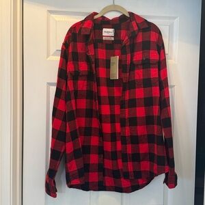 Goodfellow & Co Red and Black Checkered Shirt